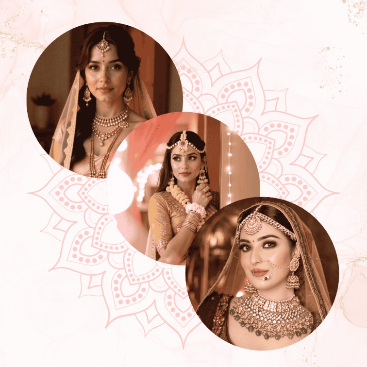 Bridal Package for 3 Events(Engagement,Holud,Reception) By Senior Artist